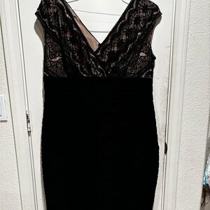 Adrianna Papell Black Lace Dress